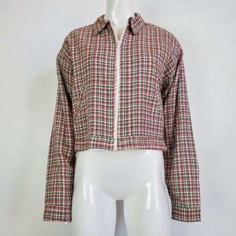 Vintage 90's First Class Red Plaid Jacket
